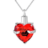 12 Colors Heart Birthstone Crystal Cremation Urn Necklace for Ashes