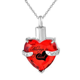 12 Colors Heart Birthstone Crystal Cremation Urn Necklace for Ashes