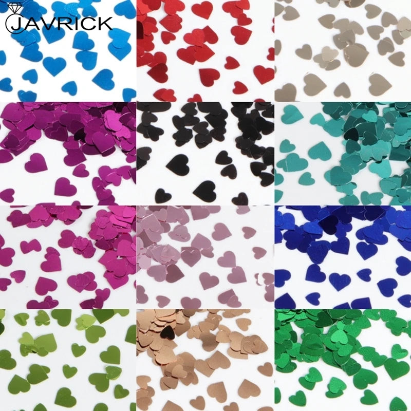 12 Colors Heart Shape Resin Art Glitter Flakes Epoxy Mold