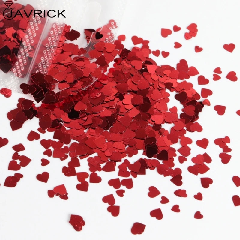 12 Colors Heart Shape Resin Art Glitter Flakes Epoxy Mold