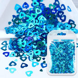 12 Colors Holographic Glitter Resin Filling Love Heart Sequins for Epoxy Silicon