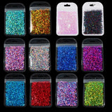 12 Colors Holographic Nail Glitter Flakes Chunky Glitter Epoxy Resin 2g
