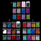 12 Colors Holographic Nail Glitter Flakes Chunky Glitter for Epoxy Resin
