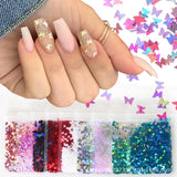 12 Colors Holographic Nail Glitter Flakes Chunky Glitter for Epoxy Resin