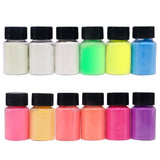 12 Colors Luminous Powder for Resin Art Slime Nail Acrylic DIY