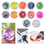 12 Colors Shell Cellophane Nail Polish Adhesive