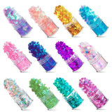 12 Colors Holographic Chunky Glitter Set
