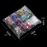 12 Colors Mixed Holographic Chunky Glitter Makeup