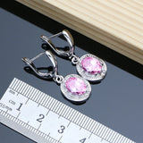 Pink Topaz Set - 925 Silver - Birthstone Jewelry