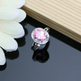 Pink Topaz Set - 925 Silver - Birthstone Jewelry