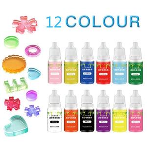 12 Colors Epoxy Resin Pigment Kit UV Resin Coloring Dye Fading Resistance