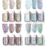 12 Colors Holographic Chunky Glitter Sequins DIY for Face Body Eye Nail