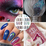 12 Colors Holographic Chunky Glitter Sequins DIY for Face Body Eye Nail