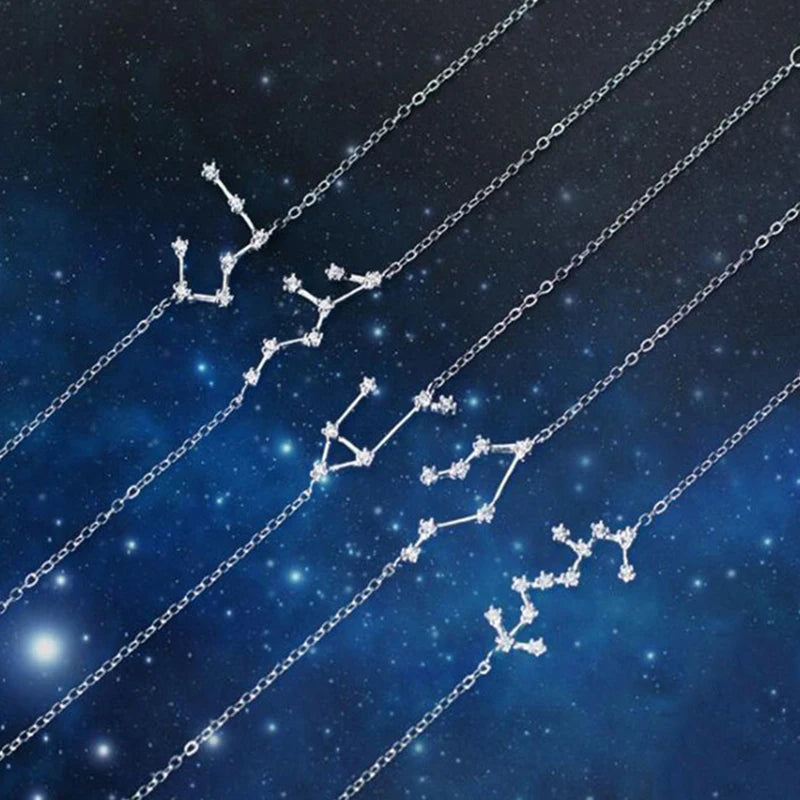 925 Silver Zodiac Constellation Charm Bracelet Gift for Women