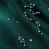 CZ Zodiac Sign Constellation Stud Earrings 925 Sterling Silver Cancer/Leo/Aries