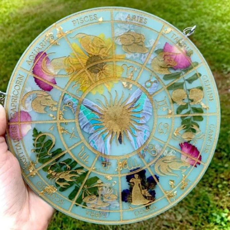 Constellation Divination Tray Resin Mold Astrology Table Silicone Mould