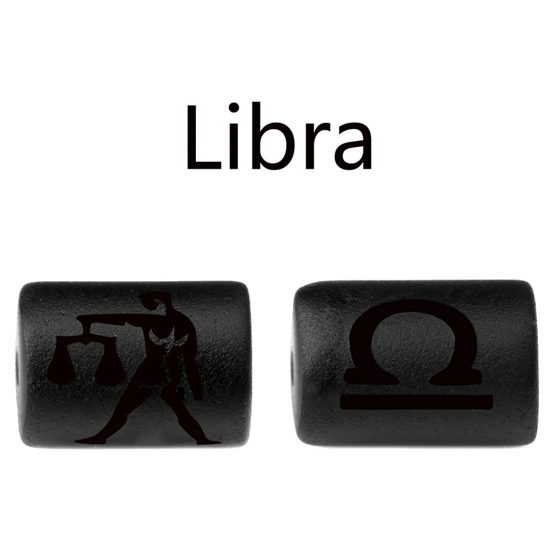 12 Constellation Charm Beads Agate Stone for Jewelry Making