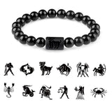 12 Constellation Charm Beads Agate Stone for Jewelry Making