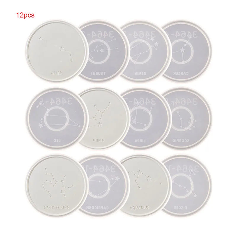 Constellation Coaster Crystal Epoxy Resin Mold Silicone Mould DIY Crafts