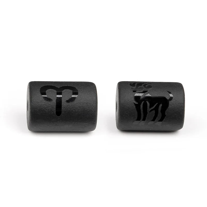 12 Constellation Series Glass Bead 10x13MM Matte Zodiac Signs Beads
