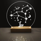 Personalized Constellation Star Track Wood Base Lamp Led Jewelry Gift