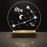 Personalized Constellation Star Track Wood Base Lamp Led Jewelry Gift