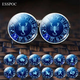 Zodiac Wedding Cufflinks Set, Alloy Suit Buttons, Constellation Men's