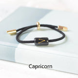 Ceramic Zodiac Bracelet Engraved Charm Couple Jewelry Reiki