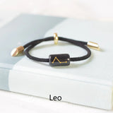 Ceramic Zodiac Bracelet Engraved Charm Couple Jewelry Reiki