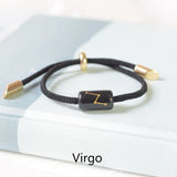 Ceramic Zodiac Bracelet Engraved Charm Couple Jewelry Reiki