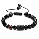 Zodiac Sign Birthday Bracelet 8mm Chakra Stone Beads Budhha Braided Bracelet