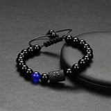 Zodiac Sign Birthday Bracelet 8mm Chakra Stone Beads Budhha Braided Bracelet