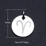12 Constellation Zodiac Sign DIY Charms Necklace