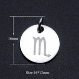 12 Constellation Zodiac Sign DIY Charms Necklace