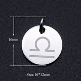 12 Constellation Zodiac Sign DIY Charms Necklace