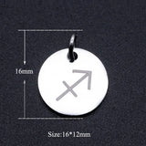 12 Constellation Zodiac Sign DIY Charms Necklace