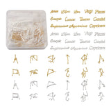 12 Constellations Alloy Cabochons for Resin Jewelry Making