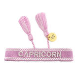 12 Constellations Bracelets Adjustable Woven Friendship Bracelets