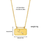 12 Constellations CZ Zircon Stainless Steel Geometric Necklace