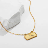 12 Constellations CZ Zircon Stainless Steel Geometric Necklace