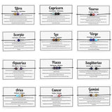 12 Constellations Card Stone Bead Bracelet Charm Yoga Bracelet