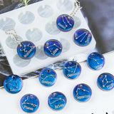 12 Constellations Crystal Epoxy Resin Mold Pendant Casting Silicone Mould