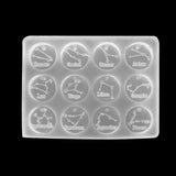 12 Constellations Discs Pendant Epoxy Resin Silicone Mold Jewelry Making
