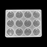 12 Constellations Discs Pendant Epoxy Resin Silicone Mold Jewelry Making