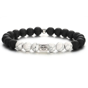12 Zodiac Volcanic Stone Bracelets for Women