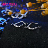 12 Designs 925 Sterling Silver Crystal Jewelry Findings Earrings DIY Components