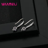 12 Designs 925 Sterling Silver Crystal Jewelry Findings Earrings DIY Components