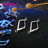 12 Designs 925 Sterling Silver Crystal Jewelry Findings Earrings DIY Components