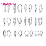 12 Designs 925 Sterling Silver Crystal Jewelry Findings Earrings DIY Components