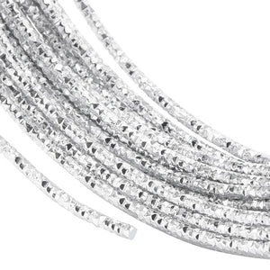 12 Gauge 33 Feet Silver Aluminum Craft Wire - Textured Diamond Cut